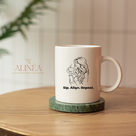 Sip. Align. Repeat. Mug